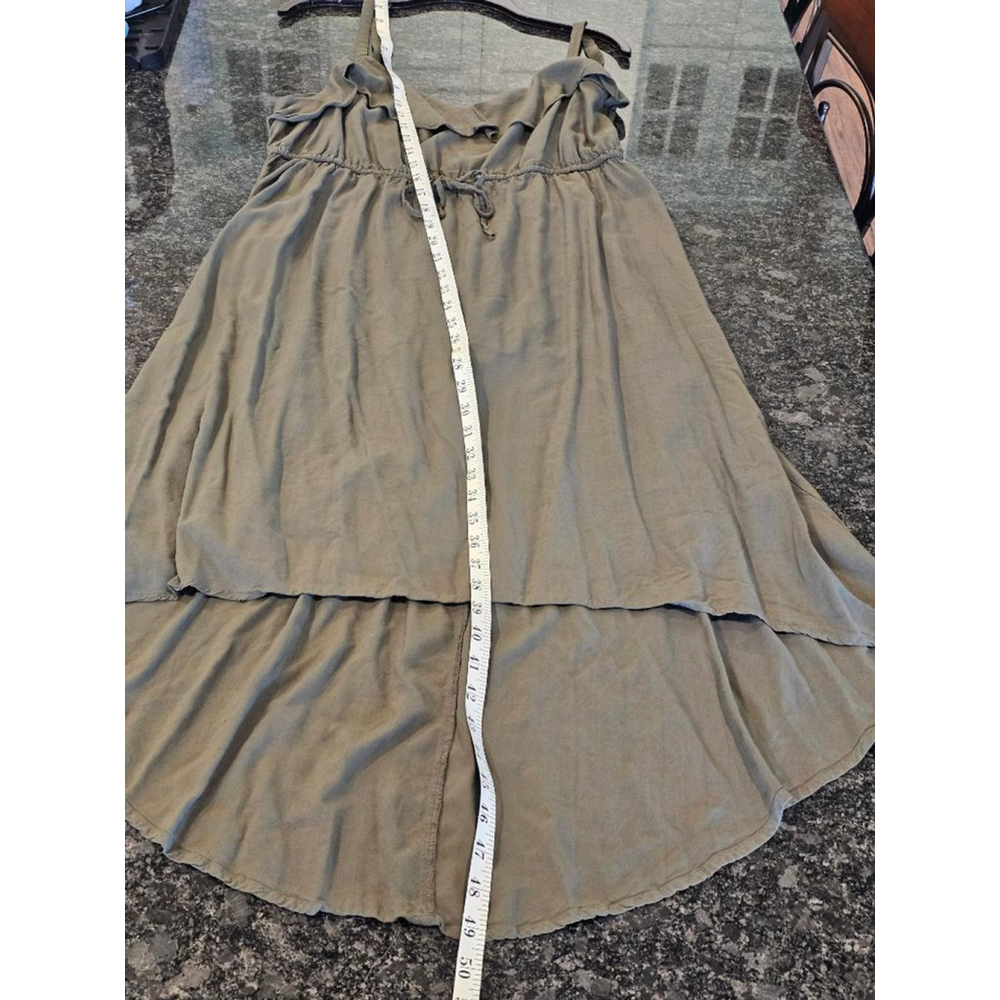 Torrid Olive Green Ruffle Top Hi-Low Synch-Waist Dress Size L (0X) - Picture 5 of 13